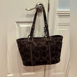 Authentic Coach Studded Small Tote
